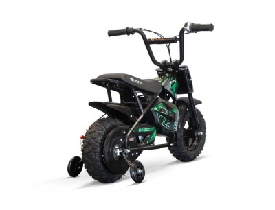 Electric mini bike with training online wheels